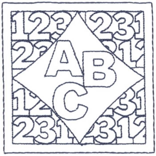 Picture of ABC & 123 Outline Machine Embroidery Design