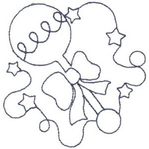 Picture of Baby Rattle Outline Machine Embroidery Design