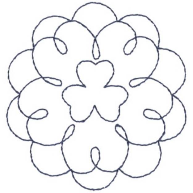 Picture of Clover Outline Machine Embroidery Design