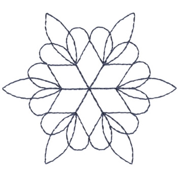 Snowflake Outline Machine Embroidery Design