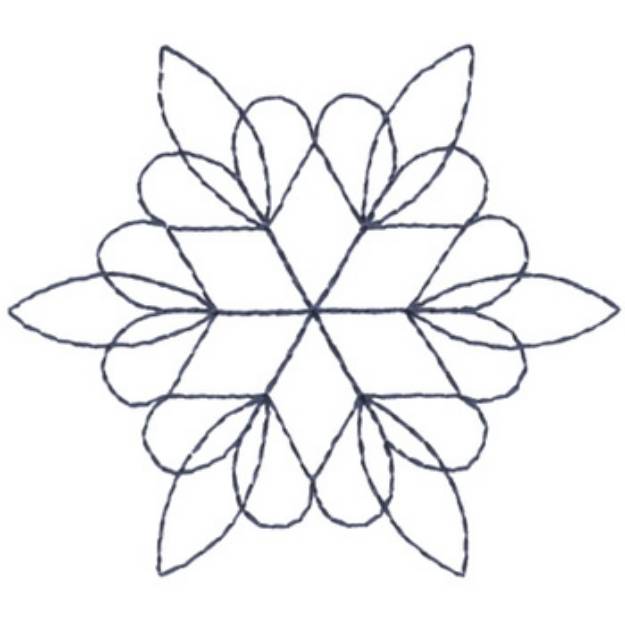 Picture of Snowflake Outline Machine Embroidery Design