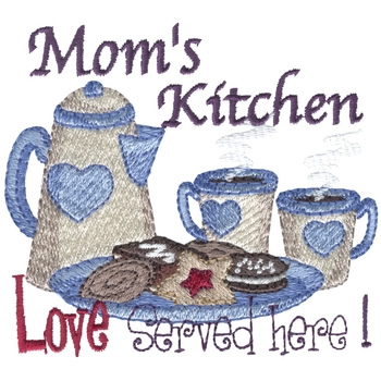 Mom Serves Love Machine Embroidery Design