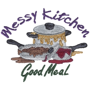 Messy Kitchen Machine Embroidery Design