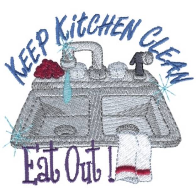 Picture of Keep Kitchen Clean Machine Embroidery Design