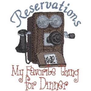 Picture of Favorite Reservations Machine Embroidery Design
