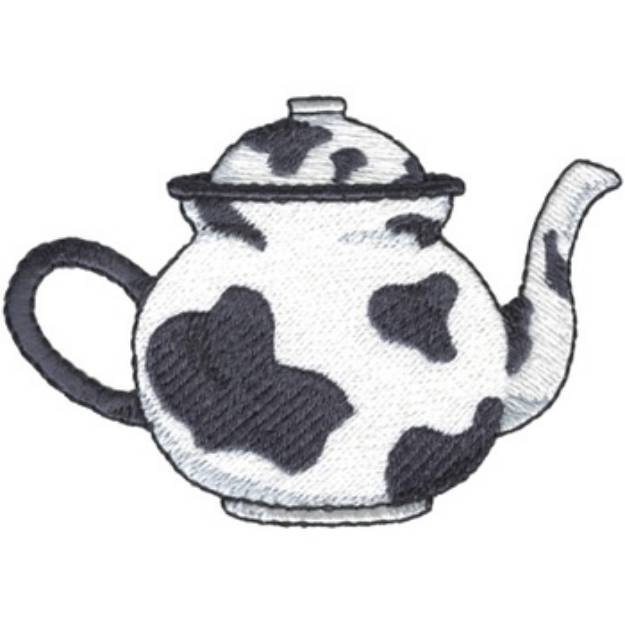 Picture of Cow Tea Pot Machine Embroidery Design