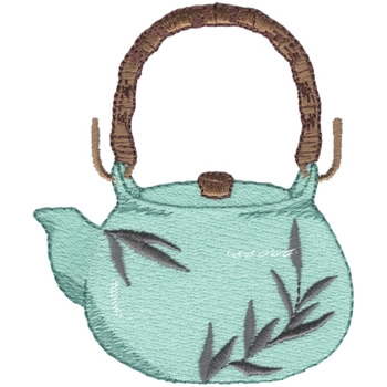 Oriental Tea Pot Machine Embroidery Design