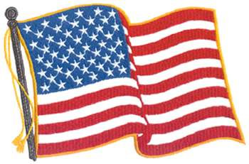 Usa Flag Machine Embroidery Design