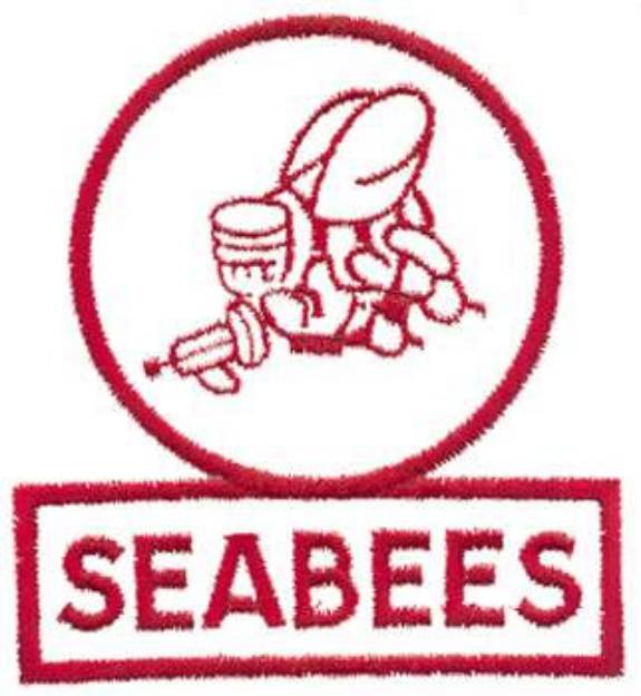 Picture of SeaBees Insignia Machine Embroidery Design