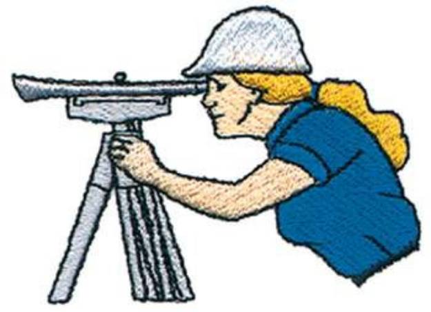 Picture of Female Surveyor Machine Embroidery Design
