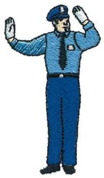 Picture of Policeman Machine Embroidery Design