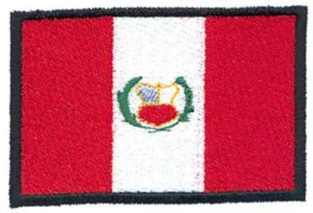 Picture of Peru Flag Machine Embroidery Design
