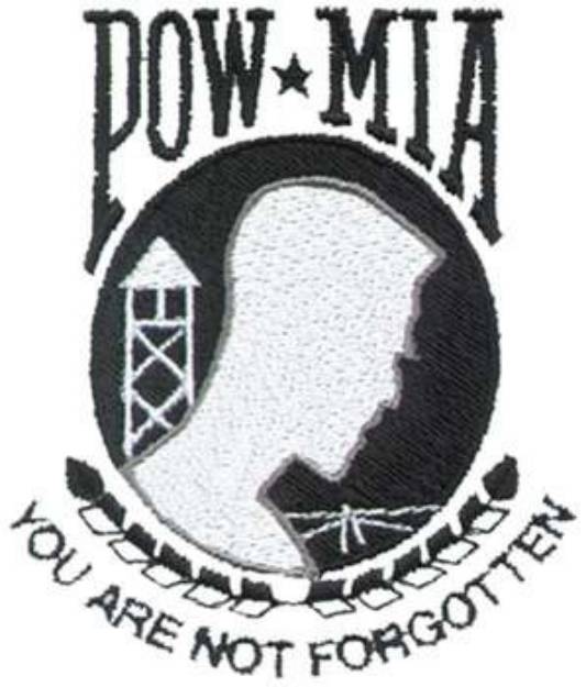 Picture of Pow MIA Insignia Machine Embroidery Design