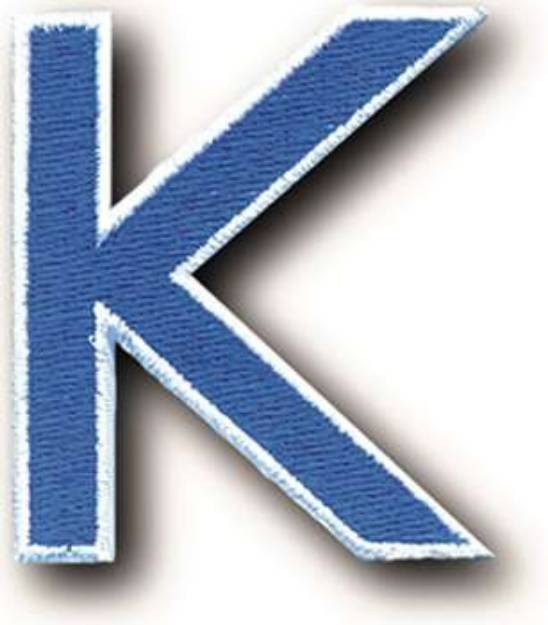 Picture of Greek Letter Kappa Machine Embroidery Design