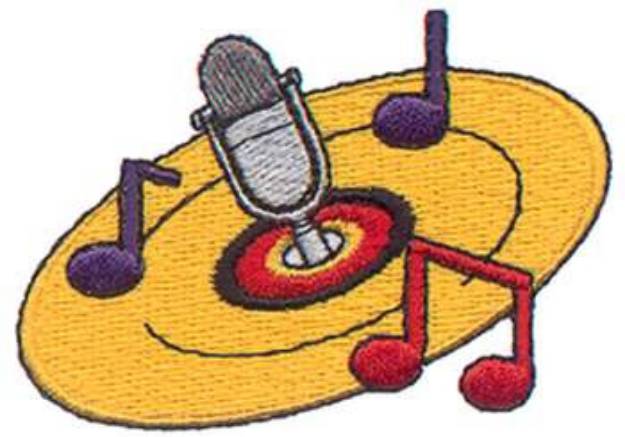 Picture of Disc Jockey Logo Machine Embroidery Design