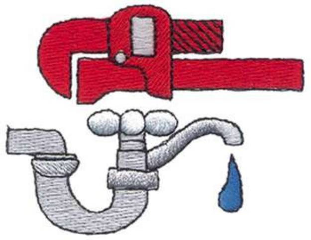 Picture of Leaking Faucet Machine Embroidery Design