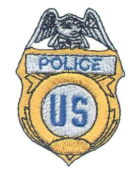 US Police Badge Machine Embroidery Design