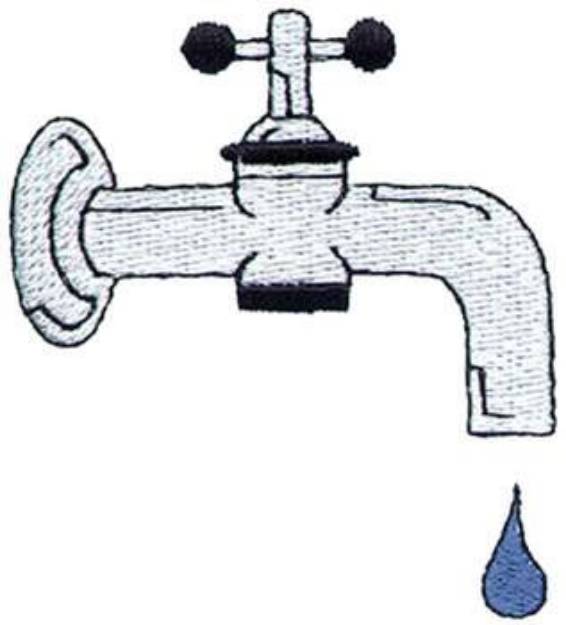 Picture of Leaky Faucet Machine Embroidery Design