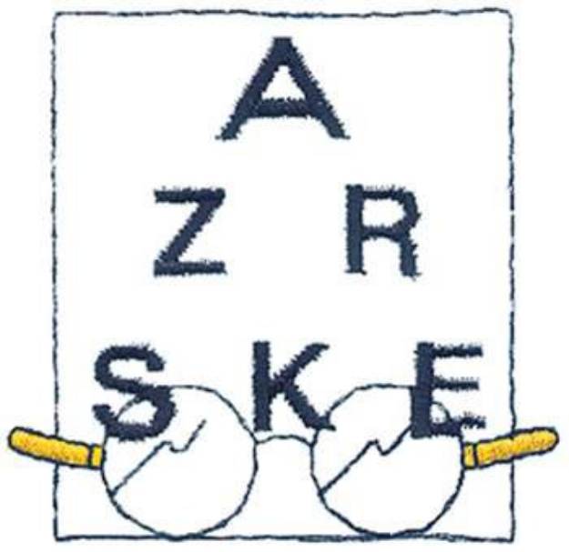 Picture of Eye Chart Machine Embroidery Design