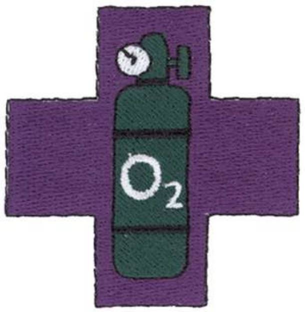 Picture of Oxygen Symbol Machine Embroidery Design