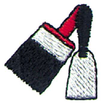 Paint Brush & Putty Knife Machine Embroidery Design