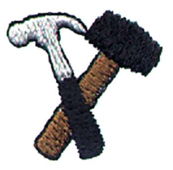 Crossed Hammers Machine Embroidery Design