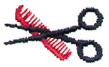 Scissors & Comb Machine Embroidery Design