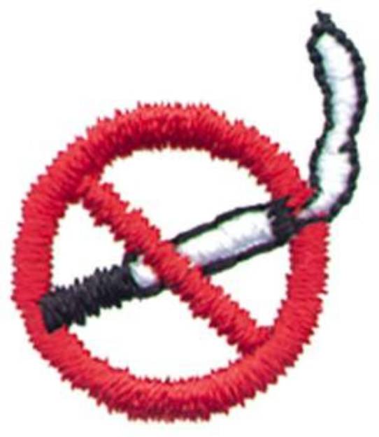Picture of No Smoking Symbol Machine Embroidery Design