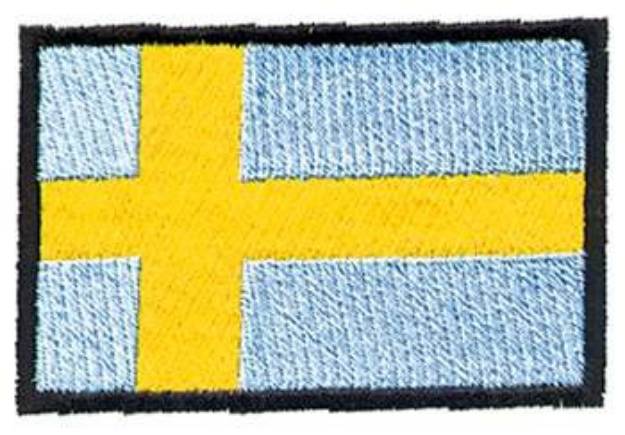 Picture of Sweden Flag Machine Embroidery Design
