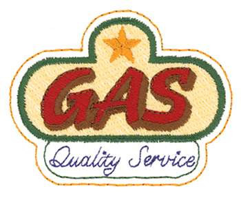 Gas Station Logo Machine Embroidery Design