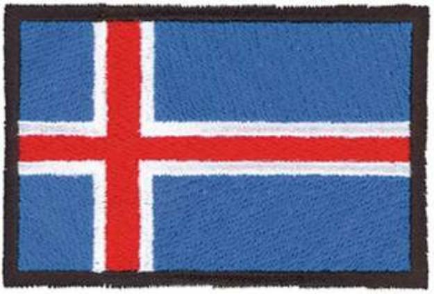 Picture of Iceland Flag Machine Embroidery Design