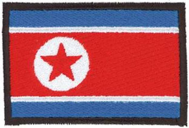 Picture of North Korea Flag Machine Embroidery Design