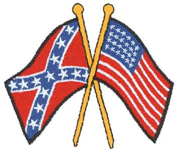 USA & CSA Flags Machine Embroidery Design