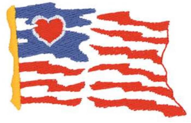 Picture of Abstract American Flag Machine Embroidery Design