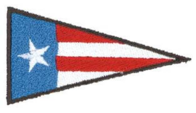 Picture of USA Pennant Machine Embroidery Design