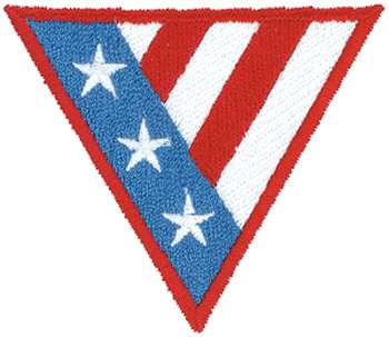 USA Triangle Machine Embroidery Design