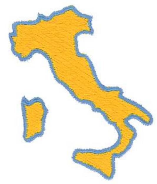 Picture of Map of Italy Machine Embroidery Design