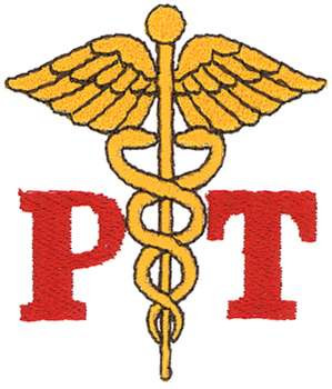 Physical Therapy Logo Machine Embroidery Design