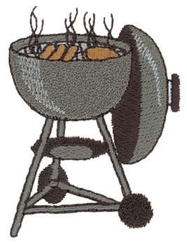 Charcoal Grill Machine Embroidery Design