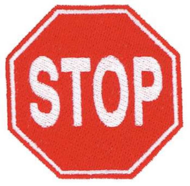 Picture of Stop Sign Machine Embroidery Design