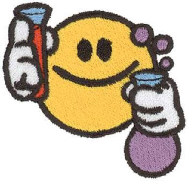 Picture of Smiley Face Chemist Machine Embroidery Design