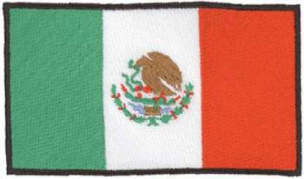 Picture of Mexican Flag Machine Embroidery Design