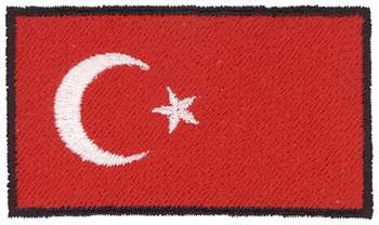 Turkey Flag Machine Embroidery Design