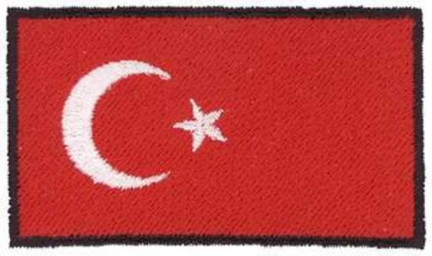 Picture of Turkey Flag Machine Embroidery Design
