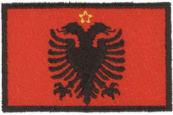 Albania Flag Machine Embroidery Design