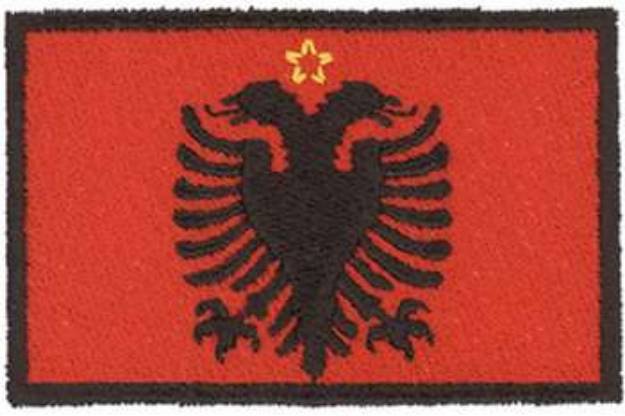 Picture of Albania Flag Machine Embroidery Design