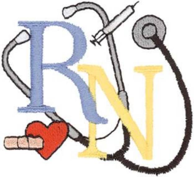 Picture of RN Logo Machine Embroidery Design