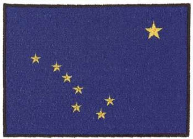 Picture of Alaska Flag Machine Embroidery Design