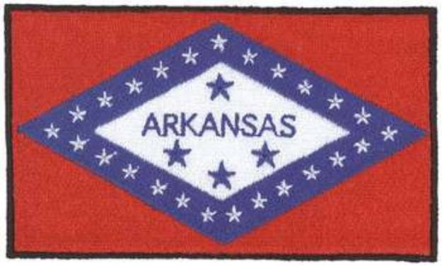 Picture of Arkansas Flag Machine Embroidery Design