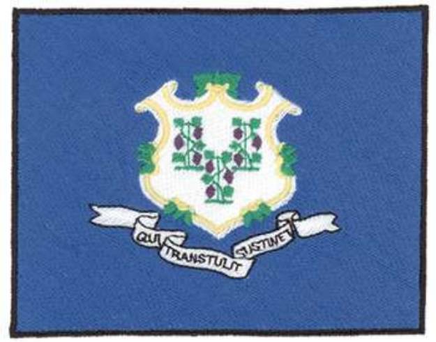 Picture of Connecticut Flag Machine Embroidery Design